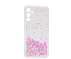 iLike Samsung Galaxy A35 Silikoninis dėklas Vanduo Glitter Light Rožinė