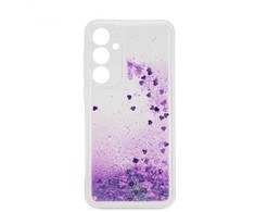 iLike Samsung Galaxy A35 Silikoninis dėklas Vanduo Glitter Violetinė