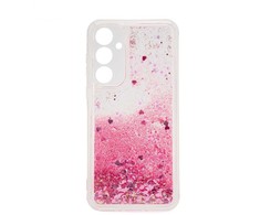 iLike Samsung Galaxy A55 Silikoninis dėklas Vanduo Glitter Rožinė