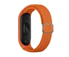 Išmaniosios apyrankės Xiaomi Mi 3/4/5/6 pinto audinio dirželis, Oranžinės spalvos