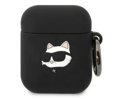 Karl Lagerfeld KLA2RUNCHK AIRPODS 1/2 COVER Juodas/Juodas SILICONE CHUPETTE HEAD 3D