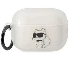 Apple AirPods Pro 2 Karl Lagerfeld Ikonik Choupette (KLAP2HNCHTCT) ausinių dėklas skaidrus