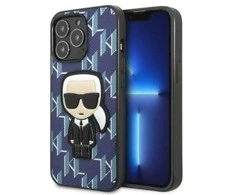 Apple iPhone 13 Pro Karl Lagerfeld dėklas Monogram Ikonik Patch mėlynos spalvos