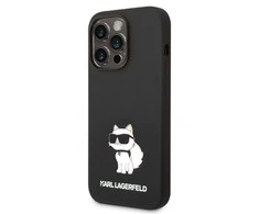 Apple iPhone 14 Pro Max Karl Lagerfeld dėklas Silicone Choupette (KLHCP14XSNCHBCK) juodos spalvos
