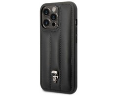 Dėklas Karl Lagerfeld KLHCP14LPSQPK iPhone 14 Pro 6,1" hardcase juoda/juodas Puffy Ikonik Pin
