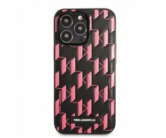 Apple iPhone 13 Pro Karl Lagerfeld dėklas Monogram Plaque (KLHCP13LMNMP1P) rožinės spalvos