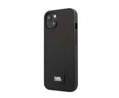 Apple iPhone 13 Karl Lagerfeld dėklas Saffiano Plaque juodos spalvos