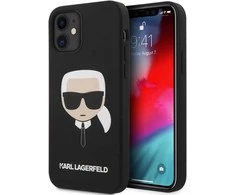 Dėklas Karl Lagerfeld Silicone Karl`s Head Case for iPhone 12 mini - Juodas