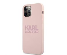 Karl Lagerfeld KLHCP12LSTKLTLP iPhone 12 Pro Max 6,7" Silicone Stack Logo rožinė/pink