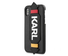 Dėklas Karl Lagerfeld Apple iPhone X/XS PU Case With Strap Juodas