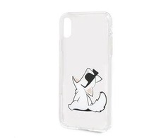 Karl Lagerfeld Karlo Lagerfeldo kietas dėklas su Samsung Galaxy S10e permatomas / Choupette Fun