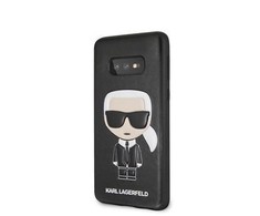 Karl Lagerfeld KLHCS10LIKPUBK S10e G970 hardcase juoda/juodas Iconic Karl Embossed