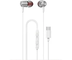 Dudao X1PROT į ausis įkišamos laidinės USB-C ausinės 1.2 m – baltos spalvos
