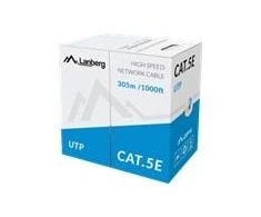 LANBERG LAN kabelis UTP 100Mb/s 305m kietas CCA geltonas