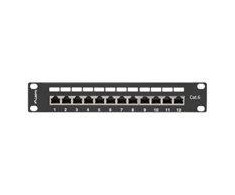 LANBERG PPF6-9012-B Patch Panel 10 colių 12 prievadų 1U cat.6 juoda