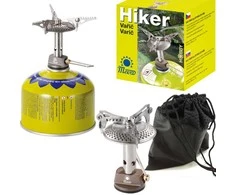 meva Lengviausia turistinė viryklė dujų kasetėms (vožtuvu arba sriegiu) HIKER 70gramų 2,4 kW