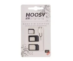 Noosy SIM kortelės adapterio rinkinys + adata juoda