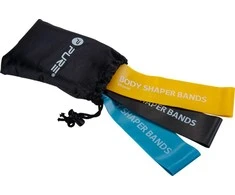 Pure2Improve | Body Shaper Bands, Set of 3 | Juodas, Mėlyna and Geltona