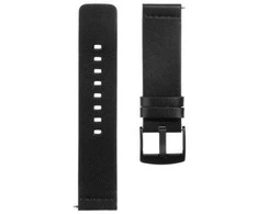 Išmaniojo laikrodžio odinis Tactical dirželis, Juodo spalvos, 22mm