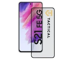 Tactical apsauginis stiklas Shield 5D skirtas Samsung Galaxy S21 FE 5G su juodos spalvos krašteliu