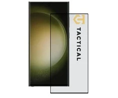 Tactical apsauginis stiklas Shield 5D skirtas Samsung Galaxy S23 Ultra su juodos spalvos krašteliu