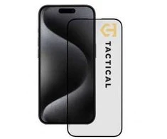 Tactical apsauginis stiklas Shield 5D skirtas Apple iPhone 15 Pro su juodos spalvos krašteliu
