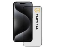 Tactical apsauginis stiklas Shield 5D skirtas Apple iPhone 15 Pro Max su juodos spalvos krašteliu