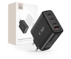 Laidinis įkroviklis 100W 3x USB-C PD + QC3.0 USB Tech-Protect NC100W-GAN juodos spalvos