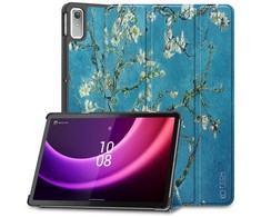 Dėklas Tech-Protect SmartCase, skirtas Lenovo Tab P11 (2nd gen.) 11,5 TB-350, Mėlynos spalvos su sakurų raštais