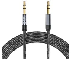 Kabelis Audio AUX 1,5m minijack 3,5mm – minijack 3,5mm Tech-Protect Ultraboost juodos spalvos