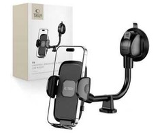 Tech-Protect V3 Long Arm automobilinis telefono laikiklis for Windshield/Cockpit – juodos spalvos
