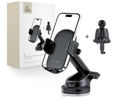 Tech-Protect V7 automobilinis telefono laikiklis for cockpit / air vent – juodos spalvos