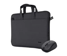 Nešiojamų kompiuterių krepšys Trust Nb Case Bologna + Mouse Set 24988. juoda. 16"
