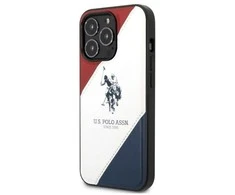 Dėklas Us Polo Assn US Polo USHCP14LPSO3 Apple iPhone 14 Pro 6,1″ baltos spalvos Tricolor Embossed