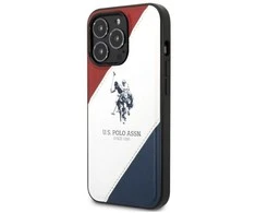 Us Polo Assn US Polo USHCP14XPSO3 Apple iPhone 14 Pro Max 6.7" dėklas telefonui baltos spalvos Tricolor Embossed