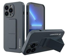 Wozinsky Kickstand silikoninis su stoveliu Apple iPhone 13 Pro dėklas telefonui mėlynos spalvos