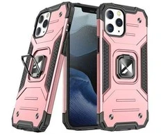 Wozinsky Ring Armor tvirtas hibridinis dėklas skirtas iPhone 13 Pro, rožinis