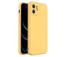 Wozinsky Color Case silikoninis lankstus patvarus dėklas iPhone XS Max geltonas