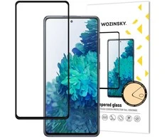 Wozinsky Apsauginis stiklas Full Glue Super Tough ekrano apsauginė plėvelė, pilnai padengta rėmeliu, patogi Samsung Galaxy S20 FE juodas