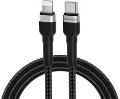 Wozinsky WNBCL2 Lightning / USB-C PD 30W laidas 2 m - juodas