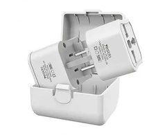 YESIDO UNIVERSAL ADAPTER MC25 750W 3A UK/EU/US/AU Baltas