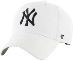 Kepurė 47 Brand MLB Niujorko „Yankees“ kepuraitė BB-RAC17CTP-WH balta, vieno dydžio