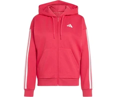 Bluza damska adidas Essentials 3-Stripes Full-Zip Fleece Hoodie rožinė KF6272 (S)