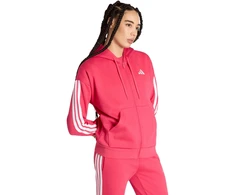 Bluza damska adidas Essentials 3-Stripes Full-Zip Fleece Hoodie rožinė KF6272 (S)