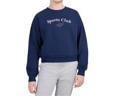 Bluza dla dziewczynki 4F F2708 tamsiai mėlyna 4FJWAW26TSWSF2708 30S (146-152cm)