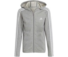 adidas Essentials 3 Dryžiai Džemperis su Gobtuvu ir Pilnu Užtrauktuku Vaikiškas IC3635