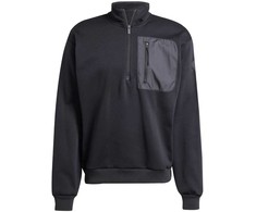 Vyriškas adidas City Escape Fleece Pusės užtrauktuko GD džemperis, juodas JF3290