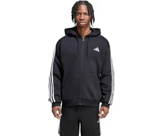 Bluza vyriška adidas Essentials 3-Stripes Fleece Full-Zip Hoodie juoda KY6559 (M)