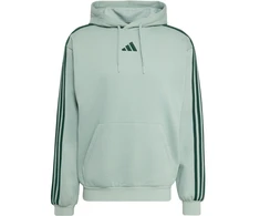 Bluza vyriška adidas Essentials 3-Stripes Fleece Hoodie jasnozielona KY4172 (M)