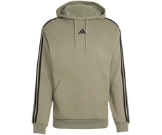 Bluza vyriška adidas Essentials 3-Stripes French Terry Hoodie oliwkowa KY4204 (M)